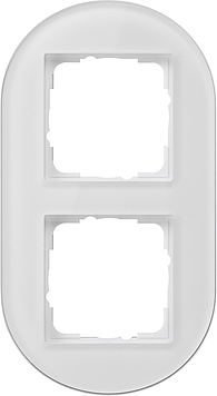 Gira Studio Белое стекло Рамка 2-ая 0212130