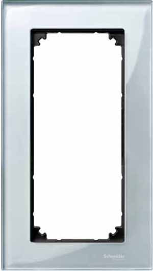 Купить SE Merten SM M-Elegance Стекло Серебро Рамка 2-ая без перегородки MTN4025-3260