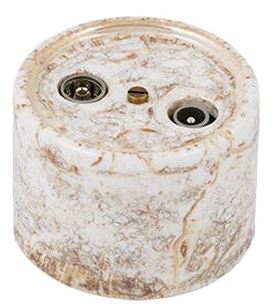 BIRONI Лизетта Керамика Мрамор Розетка R/TV-SAT проходная B1-304-09