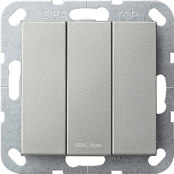 Gira System 55 Выключатель "Британский стандарт" 3-х клавишный ВКЛ/ОТКЛ. 2830600