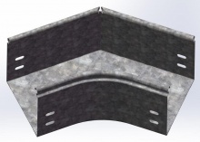 OSTEC Угол плоский плавный 45 град. к лотку 400х50, толщ. 0,7 мм, Сендзимир цинк OSTEC Угол плоский плавный 45 град. к лотку 400х50, толщ. 0,7 мм, Сендзимир цинк