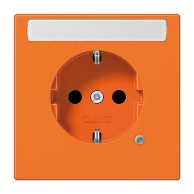 JUNG SCHUKO розетка с полем для надписи 9x58 мм, оранжевый LS1520BFNAKOO