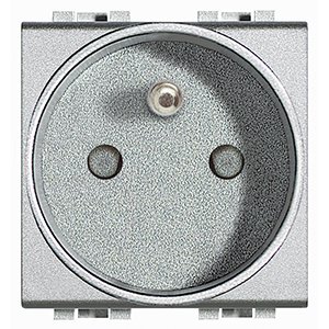 BT Розетка 2П + заземление 10А/16А 250в с защитными шторками 2 модуля Французский стандарт NT4142