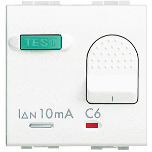 BT Автоматический выключатель 2х полюсный дифференциальный 6А 230в 2 модуля N4305/6