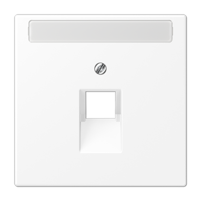 JUNG LS 990 Белый матовый Плата для одного модуля с полем для надписи, фиксация винтом LS969-1NAUAWWM