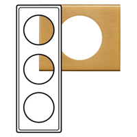 Купить Legrand Celiane Золото Рамка 3 поста (6 модулей) 069133