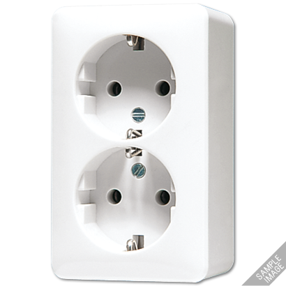 JUNG Штепсельная розетка SCHUKO для накладного монтажа, 16A 250V ~ сдвоенная слоновая кость 6020KIA