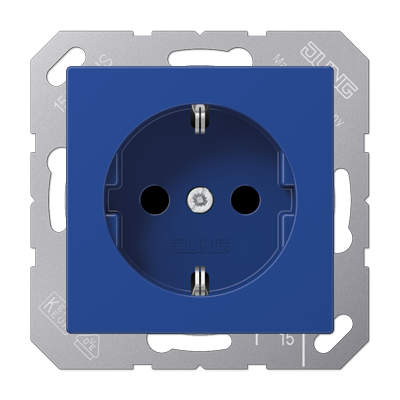 JUNG Штепсельная розетка SCHUKO 16A 250V~ синяя A1520BFBL