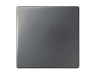 Simon S82 Concept Матовый титан, Клавиша для выключателя с подсветкой и пиктограммой "звонок" 8200017-096