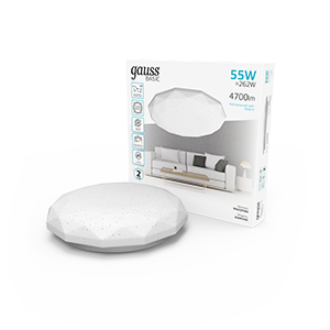 Gauss Светильник Basic Space Diamond НПС 55W 4700lm 4000K  220-240V IP20 500*80 LED 1/10 995439260
