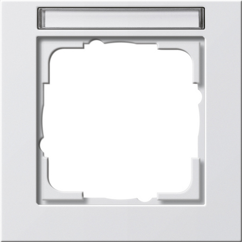 Gira E2 Белый Рамка 1-ая с полем для надписи 109129