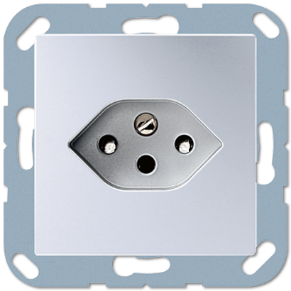 JUNG Розетка, швейцарский разъем, алюминий A1520-13BFSEVAL