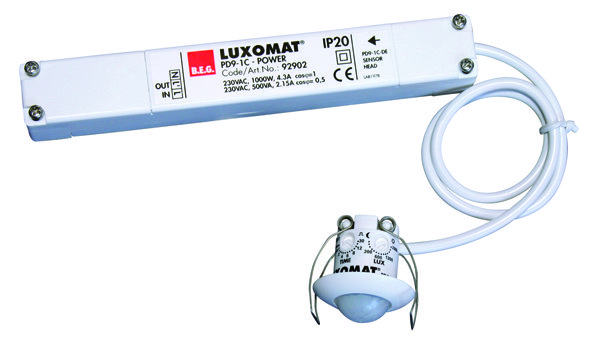 BEG Белый Мини-датчик движения потолочный 360°, с выносным блоком, диаметр действия 10м IP20 92902