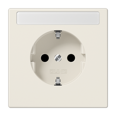 JUNG Штепсельная розетка SCHUKO 16A, 250V~  с полем для надписи, слоновая кость LS1521NA