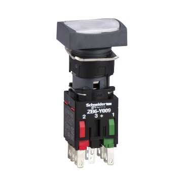 SE XB6 Кнопка с подсветкой белая квадратная, 16мм 12-25В XB6DF1B5B Купить SE XB6 Кнопка с подсветкой белая квадратная, 16мм 12-25В XB6DF1B5B