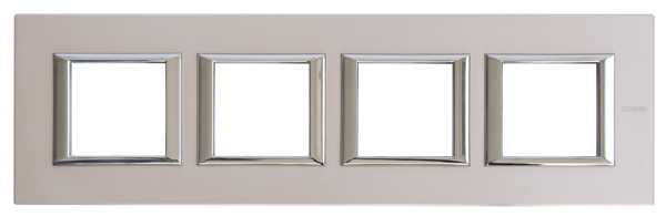 BT Axolute Титан Рамка 2+2+2+2 мод прямоугольная (надпись горизонтально) HA4802M4HNX