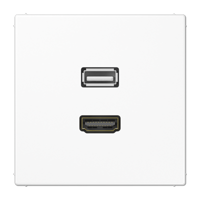 JUNG Мультимедиа разъём, белый MALS1163WW