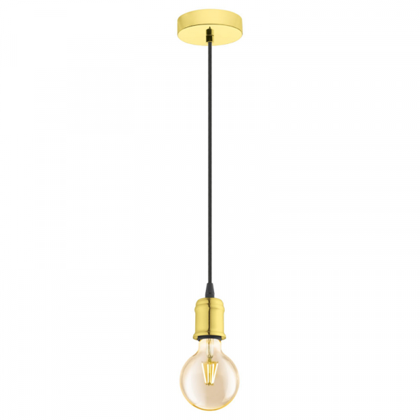 Eglo 32538 Подвес YORTH, 1х60W (E27), 100, H2000, сталь, латунь Eglo 32538 Подвес YORTH, 1х60W (E27), 100, H2000, сталь, латунь