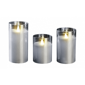 ФАZA Светодиодная Свеча Свечи CL7-SET3-sr (компл. 3-х свечей, серебр.) .5018792-2021