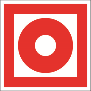 Белый свет Знак безопасности NPU-1818.F10"Кнопка включения установок пожарной автоматики" a11105