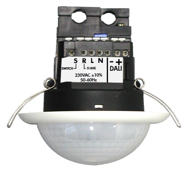 BEG Белый Датчик присутствия коридорный 360°, DALI, диаметр действия 40х20м. IP20 92328