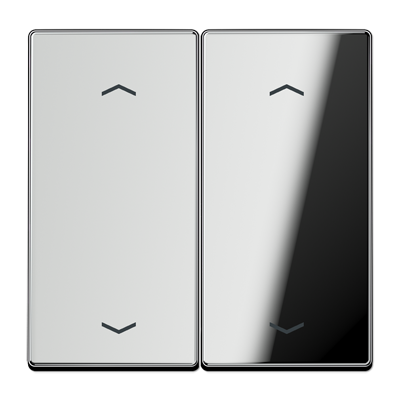 JUNG Клавиша для KNX кнопки с символами "стрелки", 2 группы металл хром GCR102P