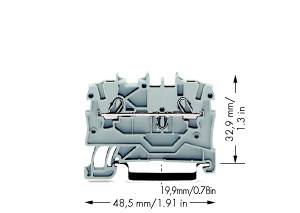 Купить Wago 2-проводная проходная клемма 1,5 мм² 2000-1201