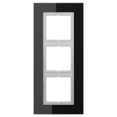 JUNG LS Plus Стекло Черное Рамка 3-ая LSP983GLSW