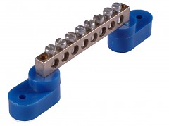 Hegel Шина _PE_ 63.10.2 Шина "РЕ" на 10 присоединений 63А 2 крепежных отверстия