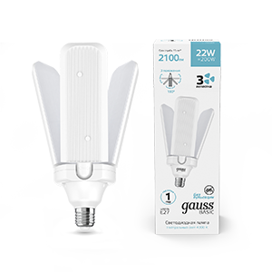 Gauss Лампа Basic 22W 2100lm 4000K E27 Клевер-3 LED 11732222