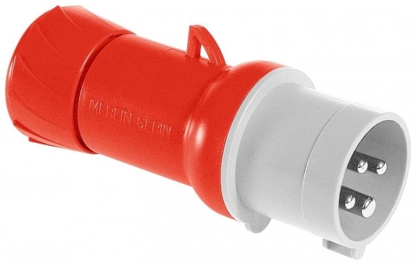 SE PratiKa Вилка кабельная, винтовой зажим, 32А 3P+E IP44 380В PKE32M434