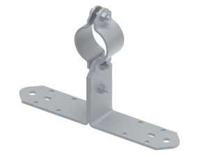 OSTEC Держатель молниеприемного стержня 40 мм на пластине, гор. цинк