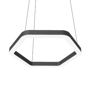 Varton Светодиодный светильник Enso G 580х520х40 мм 24 Вт 4000 К подвесной RAL9005 черный матовый с рассеивателем опал V1-R0-9G523-30000-2002440