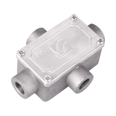 DKC Коробка ответвительная алюминиевая, 4 ввода, М25х1,5 ,IP55, 118х83х42мм