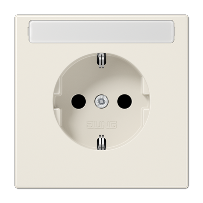 JUNG Штепсельная розетка SCHUKO 16A, 250V~ с полем для надписи слоновая кость LS1520NA