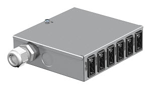 Купить OBO Bettermann Распределитель энергии UVS (энергораспределитель) сталь, 6 выходов GST 18i (2xL1, 2xL2, 2xL3) 6108000