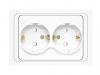 UNIVersal "Валери" Розетка Бел 2-ая с/з з/ш В0128x