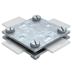 Купить OBO Bettermann Крестовой соединитель для плоских проводников до 40 мм, оцинкованный 5314666