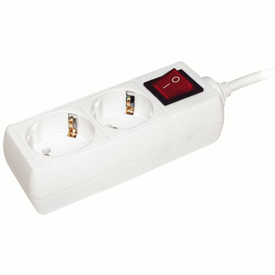 Купить IEK Удлинитель У02К-выкл. 2 места 2Р+РЕ/5 метров 3х1мм2 16А/250