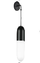 Lightstar 690617 (MB22501-1A ) Бра RAMO 1х40W E14 ЧЕРНЫЙ МАТОВЫЙ/БЕЛЫЙ (в комплекте), шт