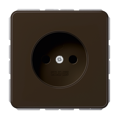 JUNG Розетка 10A 250V / 16A 250V~  2-х полюсная, без заземления, коричневый CD511NBR