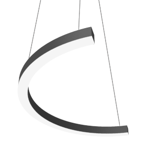 Varton Светодиодный светильник Enso C 1050х525х40 мм 24 Вт 3000 К подвесной RAL9005 черный матовый с рассеивателем опал V1-R0-9C525-30000-2002430