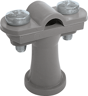 EZETEK Держатель проводника круглого 6-10 мм серый, высота 38 мм, пластик 91102