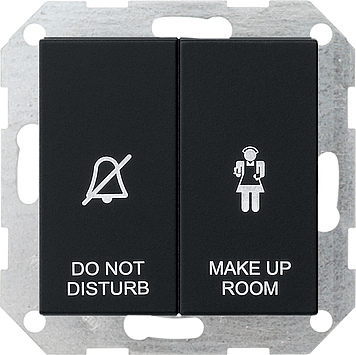 Gira Двухклавишный выключатель в сборе для управления индикатором состояния номера в гостинице 1104005