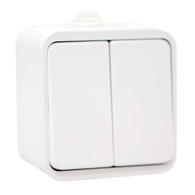 UNIVersal "Клио" Выключатель Бел 2 кл. IP44 К2223