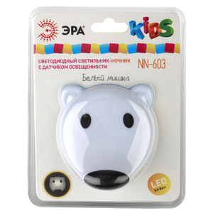 Купить ЭРА NN-603-LS-W Белый ночник