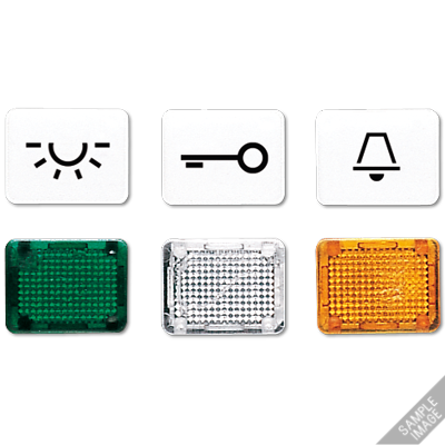 JUNG CD 500/CD plus Бежевая Линза с символом ЗВОНОК для клавиши с окошком 33K