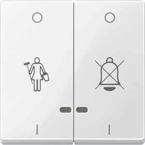 Купить SE Merten SM Бел Клавиши "перечеркнутый звонок", "горничная" с окошком для световой индикации MTN3429-0319