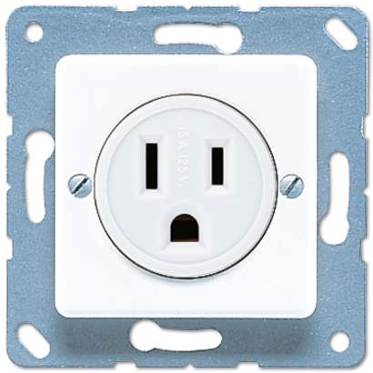 JUNG Штепсельная розетка американской системы (NEMA) 15А, белая 121-15WW