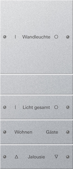 Gira Набор клавиш 4-местный (1+3),  ГРАВИРОВКА 220426